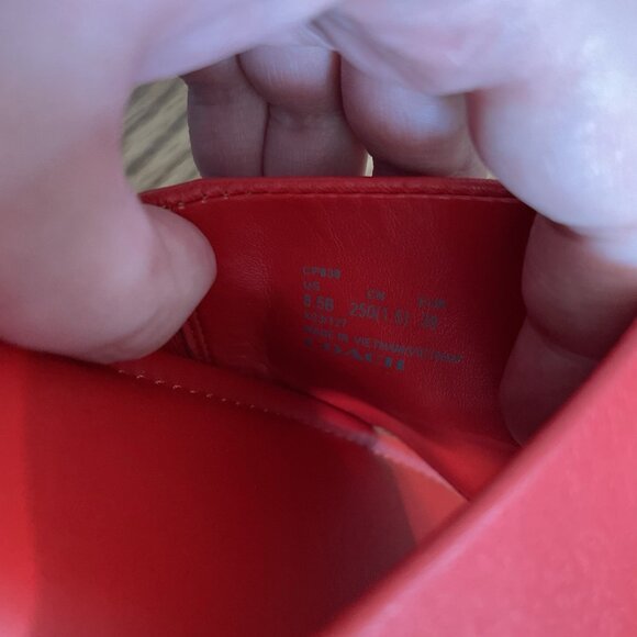 Coach Women Size 8.5B Bright Poppy Slip-On Square Toe Fiona Leather Sandal NWB - Picture 10 of 16